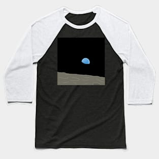 Earth and Moon Baseball T-Shirt